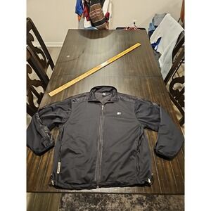Starter Mens Black Vtg Athletic 71 Lined Full-Zip Long-Sleeve Hipster Jacket L